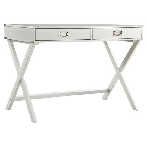 Kenton Wood Writing Desk With Drawers White Inspire Q Target