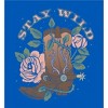 Stay Wild Cowboy Boot and Roses Adult Short Sleeve Tee - 2 of 2