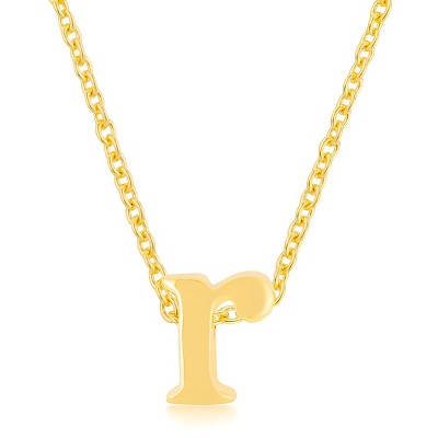 Slickblue Stylish Custom Initial Necklace for Women, 18" Link Chain+2" Ext., Rose Gold/Gold/Silver Options, b-z Options