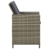 vidaXL Patio Chairs with Cushions 4 pcs Poly Rattan Gray - 4 of 4