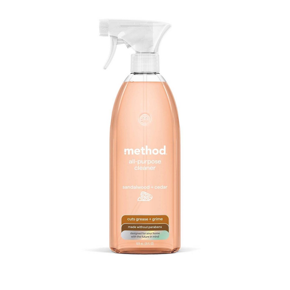 Method Sandalwood + Cedar All Purpose Cleaner - 28 fl oz: Paraben-Free, Phthalate-Free, Liquid, Spray Bottle