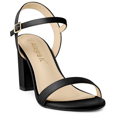 Allegra K Women's Slingback Chunky High Heels Sandals
