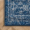 Nuloom Vintage Waddell Area Rug, Round 5', Blue - 4 of 4