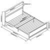Okak Twin Size metal bed Sturdy System Metal Bed Frame,Modern style and comfort to any bedroom, Black - 2 of 4