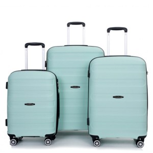 FURNIinspire Bag and Luggage Sets Stylish Hard Shell Suitcase Set 3 Piece Travel Luggage with Spinner Wheels for Family, Green, 19.29"*11.42"*29.53" - 1 of 4