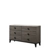 61" Avantika Faux Marble Top Dresser Rustic Gray Oak - Acme Furniture: English Dovetail, Metal Glides - 2 of 4