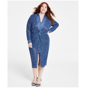 Michael Kors Womens Twist Front Midi Dress - 1 of 1
