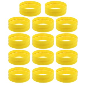 Unique Bargains Stretchy Sweatband Soft Elastic Polyester Yoga Sport Headband Yellow Pack of 14 - 1 of 4
