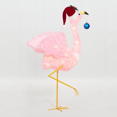 Everstar 36" UL FLUFFY FLAMINGO SCULPTURE, Pink