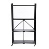 J&V TEXTILES 4-Tier Assembled Foldable Metal Storage Shelving Unit Black - 3 of 4