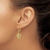Black Bow Jewelry Two Tone Flower Blossom Lever Back Earrings in 14k Gold - 3 of 4