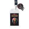 Deadpool & Wolverine Combined Mask 22” Black Lanyard With ID Sleeve - 2 of 4