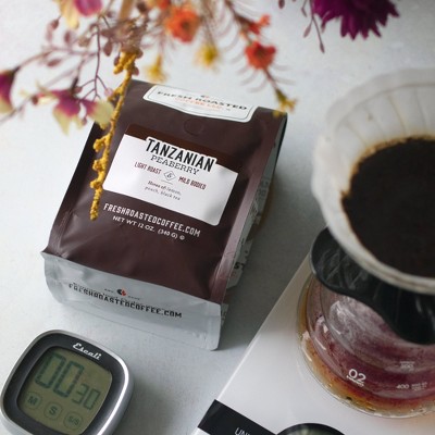 Fresh Roasted Coffee, Tanzanian Peaberry, Light Roast Whole Bean Coffee ...