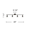 Pro Track Castro 4-Head LED Ceiling Track Light Fixture Kit Spot Light GU10 Dimmable Directional Brown Bronze Finish Modern Kitchen Bathroom 40" Wide - 4 of 4