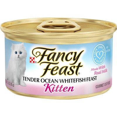 Purina Fancy Feast Classic Paté Gourmet Wet Cat Food Tender Ocean Whitefish Feast Kitten - 3oz
