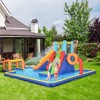 Outsunny 6 in 1 Kids Inflatable Bounce House with Slide, Pool, Climbing Wall, Water Cannon, Basketball Hoop, Football Stand for 3-8 Years Old - image 3 of 4