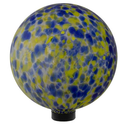 Northlight 10" Yellow and Blue Outdoor Patio Garden Gazing Ball