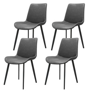 TOBILI PU Leather Dining Chair with Metal Legs,Modern Upholstered Chair Set of 4 for Kitchen,Restaurant,Living,Meeting Room - 1 of 4