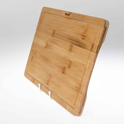 Large Bamboo Cutting Board with Juice Groove and Handles