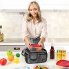 OPUX Insulated Dual Compartment Lunch Bag, Leakproof Soft Cooler Box Women Men Adult, Reusable Tote Pail Kids Boys Girls School - 4 of 4