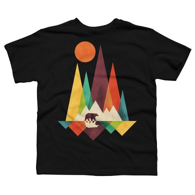 Boy's Design By Humans Mountain Bear By radiomode T-Shirt