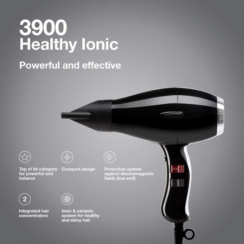ELCHIM 3900 Healthy Ionic Hair Dryer - Black And Silver Model #EL-249790008, 2 of 7