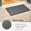 Evideco French Home Goods Pixie Artificial Grass Doormat, Outdoor Indoor Entrance Mat, 24x16 Inch, Green or Gray - 3 of 4