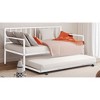 YONWAY Twin Daybed with Trundle, Metal Bed Frame with Trundle, Daybed & Trundle Frame Set with Wheels & Metal Slat Support - 3 of 4