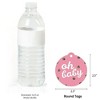 Big Dot of Happiness Hello Little One - Pink and Gold - Girl Baby Shower Party Favor Gift Tags (Set of 20) - 3 of 4