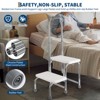 coucheta Seniors Step Stool with Handle and Non-Skid Platform, Adjustable Height Handrail, Heavy Duty 2 Steps Medical Foot Stool for Adult, Seniors - 3 of 4
