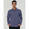 INSPIRE CHIC Men's Long Sleeves Button Down Polka Dots Shirt - 2 of 4