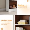 Lirago White Particle Board 5-Shelf Bookcase 11.81x29.53x70.86 Inch Tall Storage Rack with Anti-Tipping Safety Kit - 4 of 4