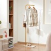 VEVOR Coat Rack, Freestanding Coats Rack Stand with Quartz Stone Base & 3 Round Hooks, Free Standing Hall Coat Tree for Entryway, Bedroom, Yellow - 2 of 4