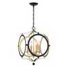 Crystorama Lighting Odelle 4 - Light Chandelier in  Matte Black/Antique Gold - 2 of 4