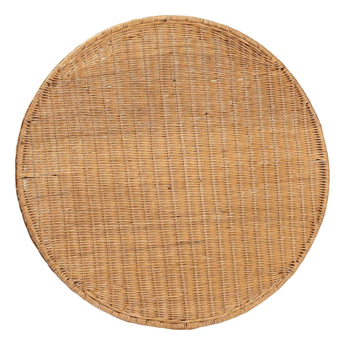 bali & pari Pabla Rattan Scalloped Accent Table Light Honey - thumbnail 8