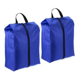 Unique Bargains Nylon Waterproof Portable Lightweight Shoe Bags for Travel 2 Pcs - 1 of 4