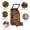 Top Opening Dog Feeding Station, Wooden Dog Food Storage Cabinet with 2 Elevated Dog Bowls, 3 Hooks, Hidden Design, Large Pet Food Storage - 4 of 4
