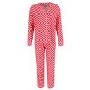 Mentally Exhausted Women's Candy Cane Stripe Pajama Set with Eye Mask - 2 of 4