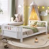 Lyngins Kids’ Wood Platform Bed Frame with Safety Guardrails and Detachable Fence, Rounded Corners, Toddler Beds, Twin Size Bed Frame for Kids - 3 of 4