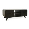 Jofran, Marlowe Mid-Century Modern 48" Curved Coffee Table with Storage Drawers - 2 of 4