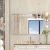 Rectangle Bathroom Mirror 30x20in/36x30in/40x30in Fireproof Waterproof Beveled Edge Design Rounded Corner Wall-mounted Bathroom Mirror - 3 of 4
