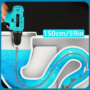 AEELLEEA-20Ft Flexible Drain Auger Cable, Bendable Pipe Snake for Sink ...