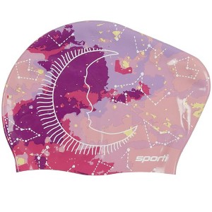 Sporti Galaxy Silicone Long Hair Bun Swim Cap - 1 of 3
