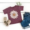 The Juniper Shop White Daisy Toddler Short Sleeve Tee - 2T - Plum - 3 of 4