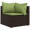 vidaXL Patio Lounge Set Brown and Green - 4 of 4