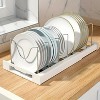 LunaLulinlk Expandable Pot Lid Organizer,Expandable Pot and Pan Organizer for Cabinet,Dish Drainboard, and Pull-Out Drawer,Plates, Platters, Bakeware - 3 of 4