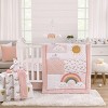 Carter's Chasing Rainbows - White, Peach, Teal and Gold Clouds and Rainbows Super Soft Contoured Changing Pad Cover - 3 of 3