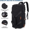 3-in-1 Sports Duffle Bag with Shoe & Laptop Compartments, Anti-Theft Weekender Carry-On Backpack for Travel & Gym - 3 of 4