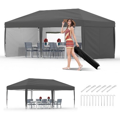 3x6 Meter Instant Canopy Tent, UV Protection Beach Shelter with Sandbags & Wheeled Case, Portable Event Tent for Camping, Outdoor Parties