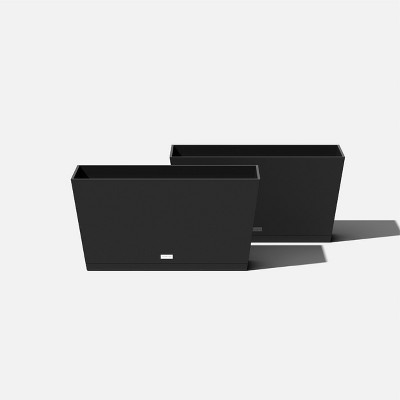 Black Plastic Midori Planter Tray 2-Pack